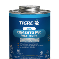 Cemento solvente para PVC azul, para condiciones secas o húmedas, de fraguado extremadamente rápido, de 946 ml o 118 ml.